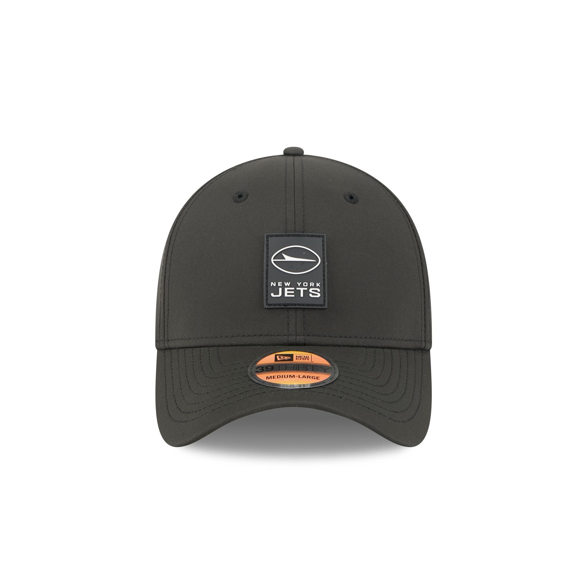 New York Jets 2025 Sideline Hot Weather Black 39THIRTY Stretch Fit Hat