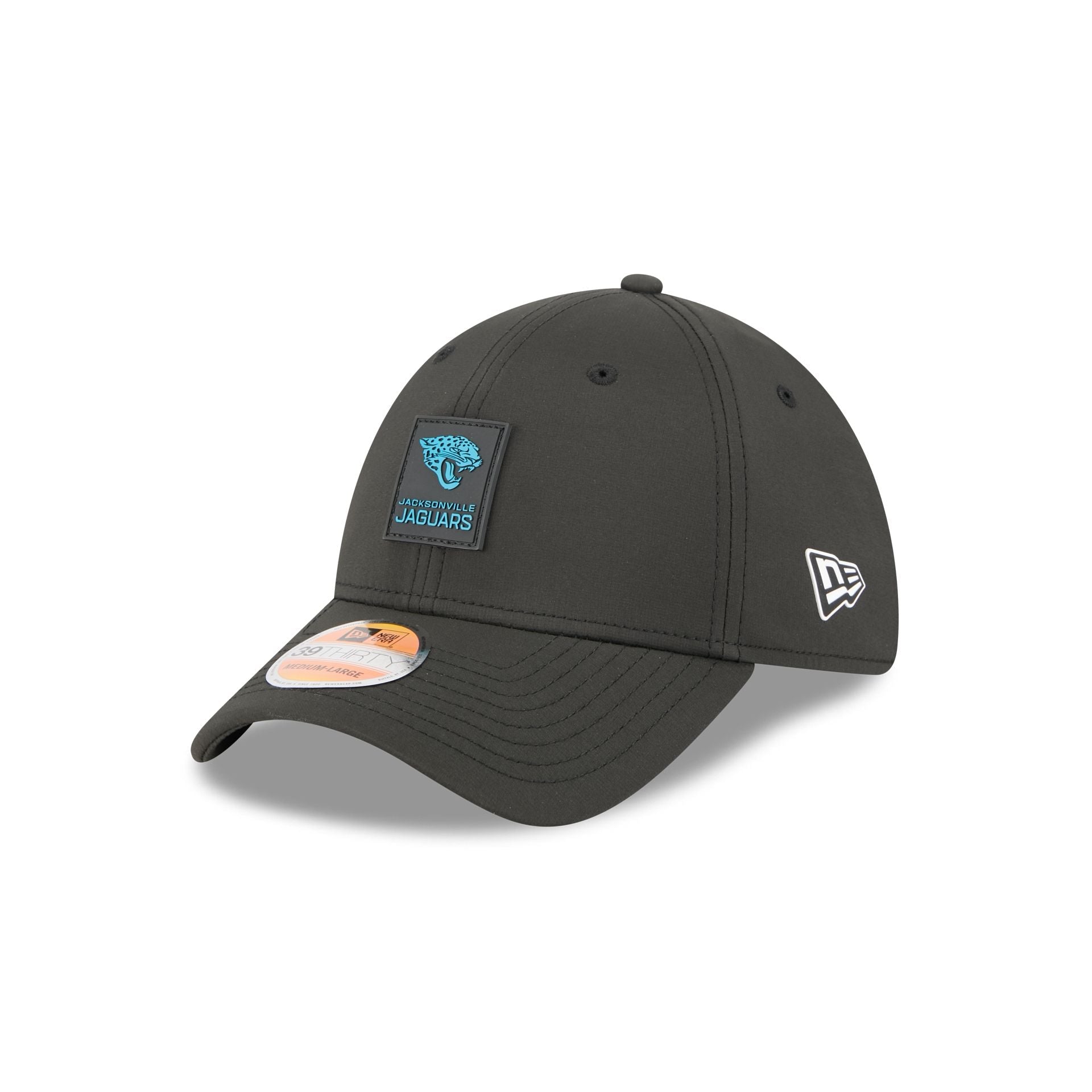Jacksonville Jaguars 2025 Sideline Hot Weather Black 39THIRTY Stretch Fit Hat