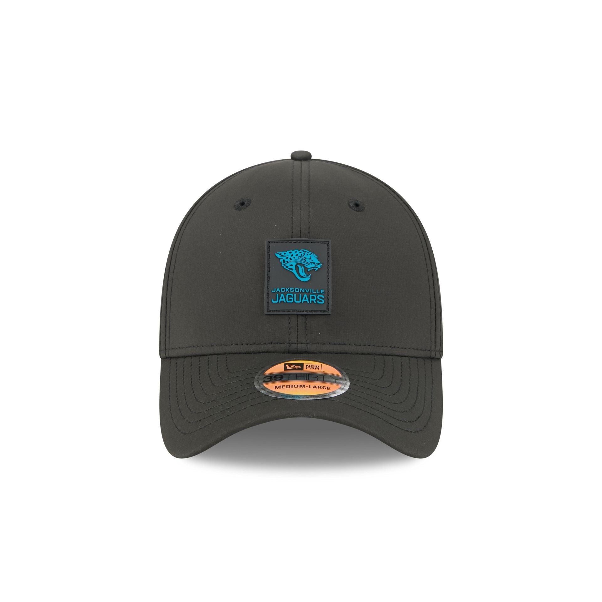 Jacksonville Jaguars 2025 Sideline Hot Weather Black 39THIRTY Stretch Fit Hat