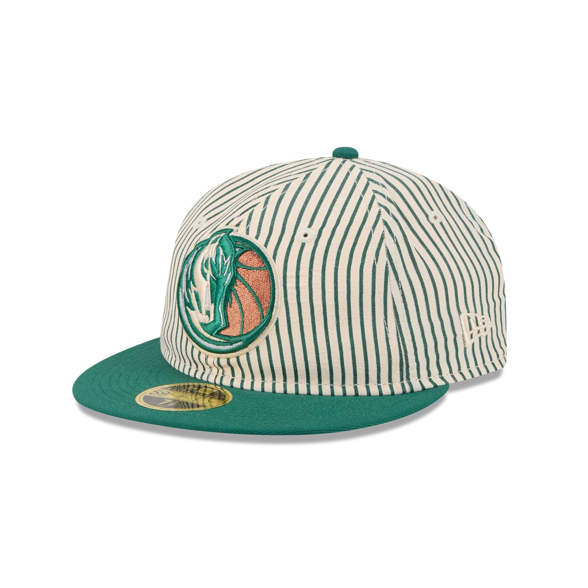 Just Caps Seersucker Dallas Mavericks Retro Crown 59FIFTY Fitted Hat