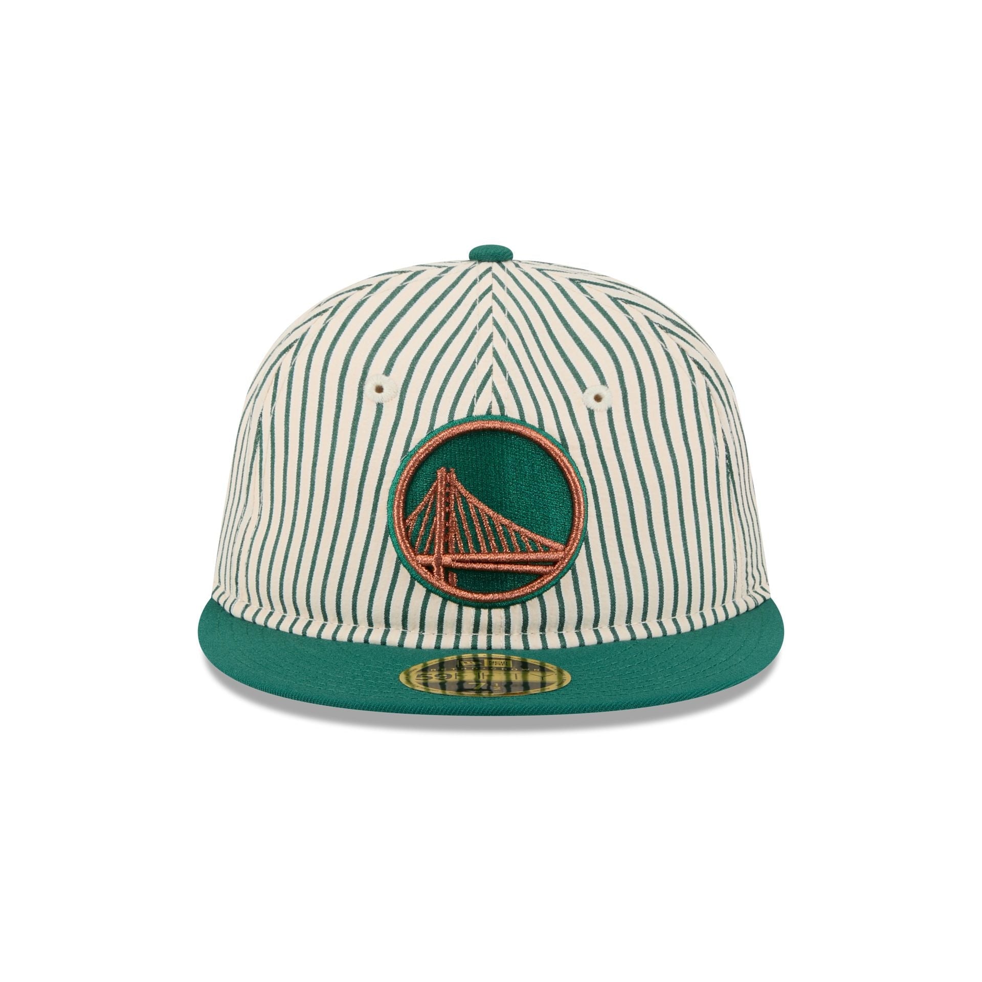 Just Caps Seersucker Golden State Warriors Retro Crown 59FIFTY Fitted Hat