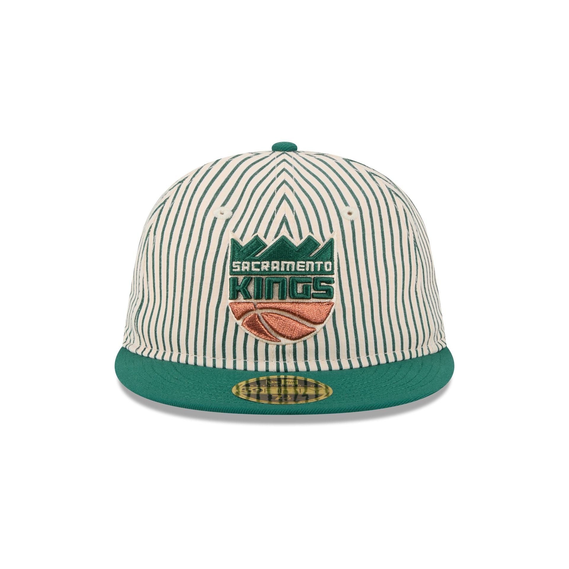 Just Caps Seersucker Sacramento Kings Retro Crown 59FIFTY Fitted Hat