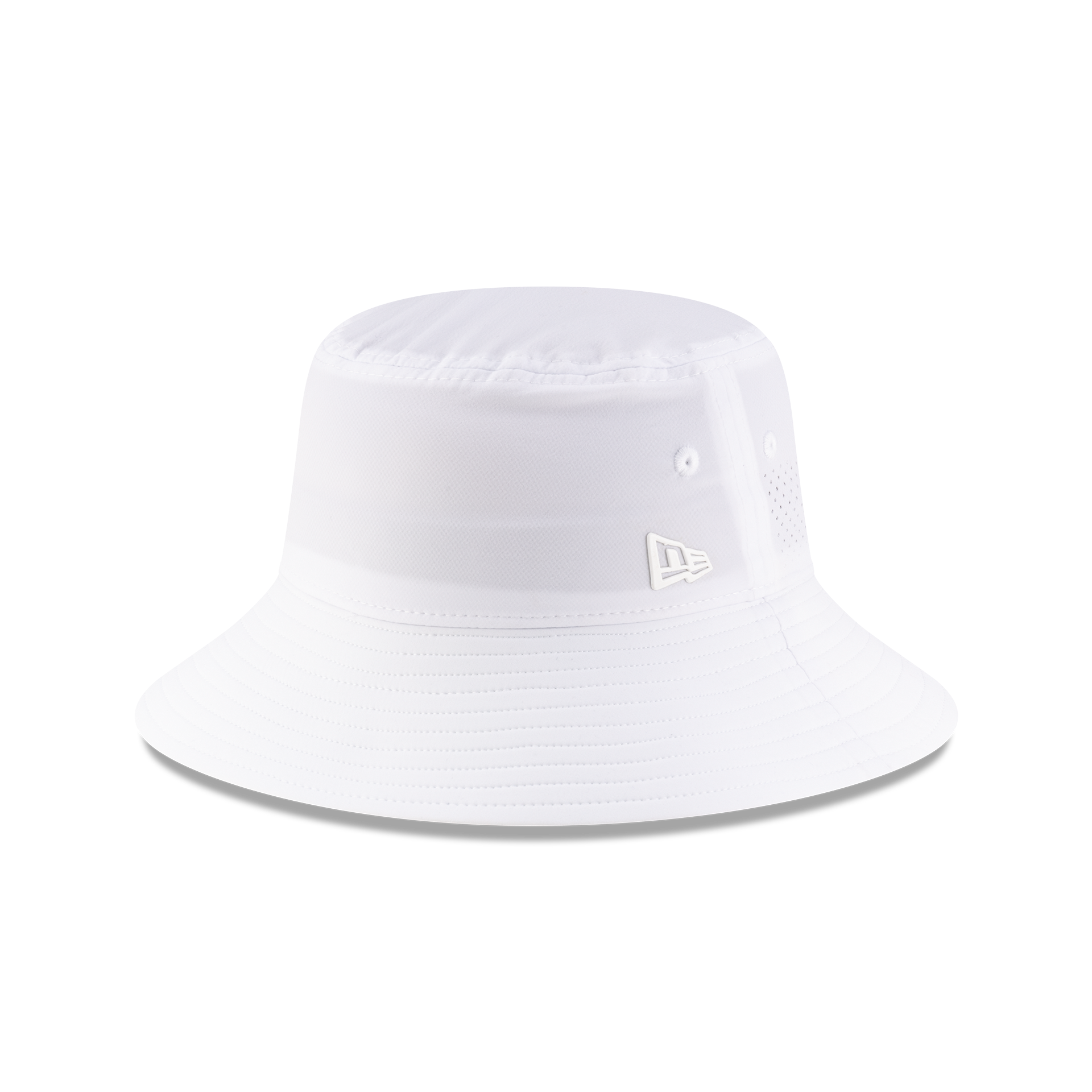 New Era Branded White Golf Stretch Bucket Hat