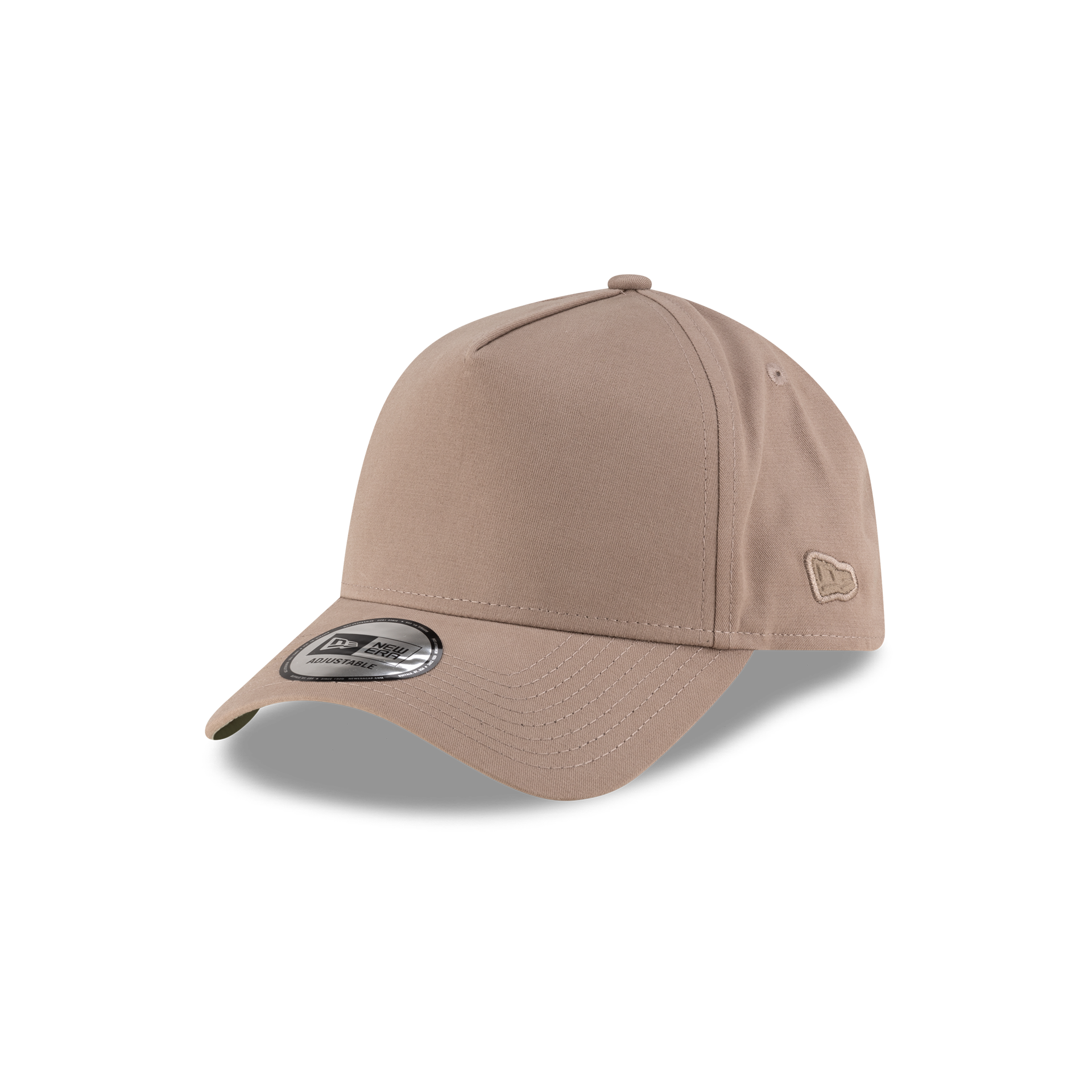 New Era Branded High Twist Taupe Gray 9FORTY A-Frame Adjustable Hat