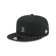 Boston Red Sox Black Poly Rope Split Panel 59FIFTY Fitted Hat
