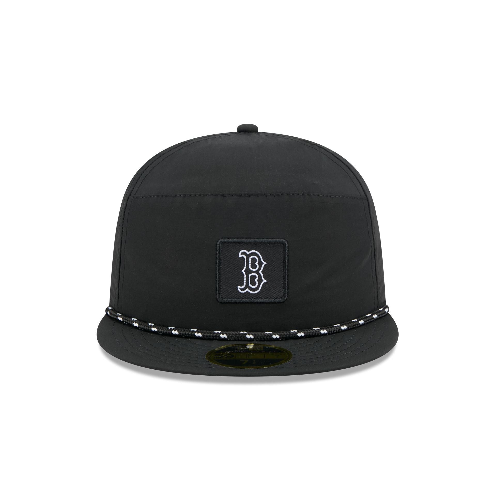 Boston Red Sox Black Poly Rope Split Panel 59FIFTY Fitted Hat