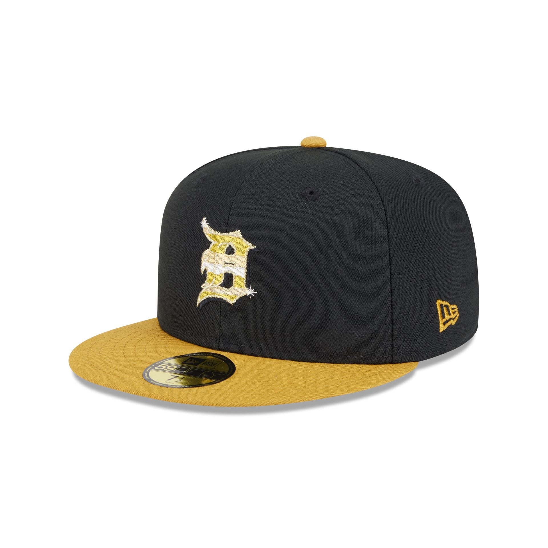 Detroit Tigers Metallic Gold Logo 59FIFTY Fitted Hat