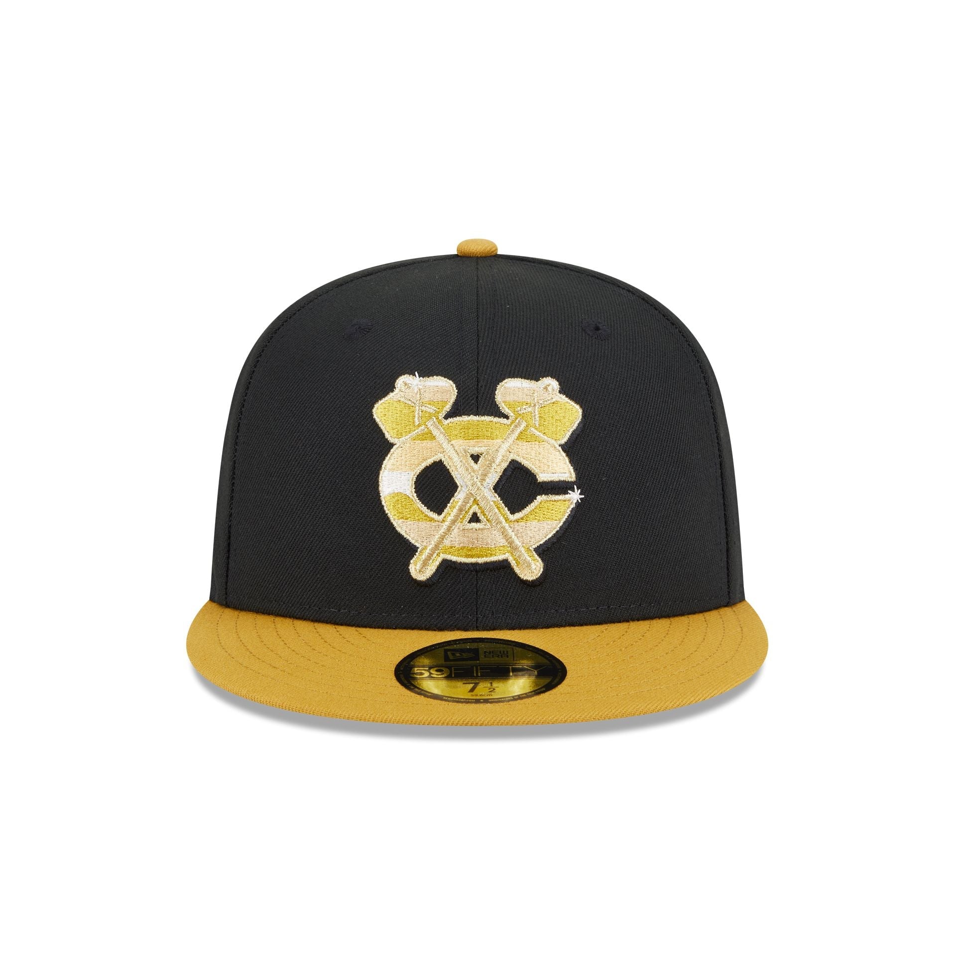 Chicago Blackhawks Metallic Gold Logo 59FIFTY Fitted Hat