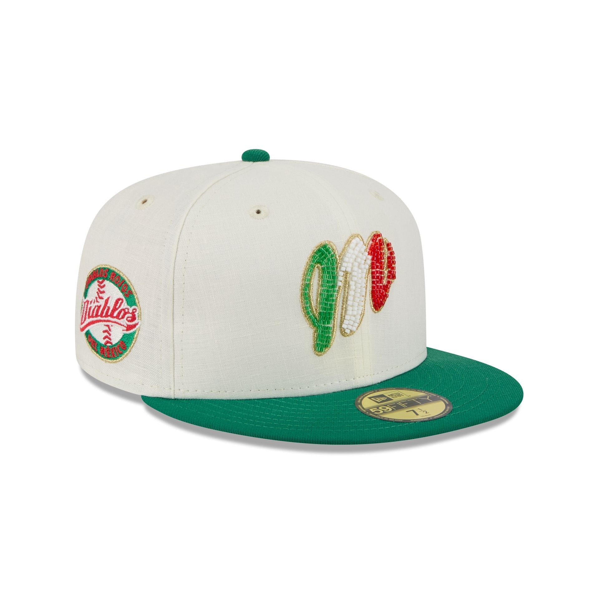 Diablos Rojos del México Beaded Linen 59FIFTY Fitted Hat