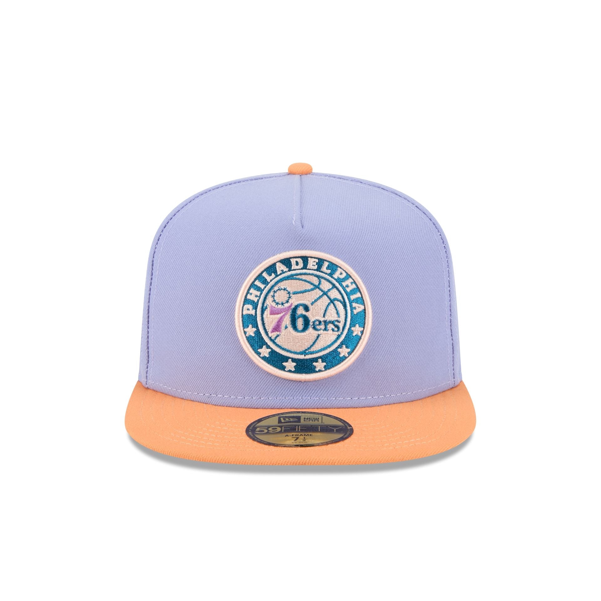 Philadelphia 76ers Lavender 59FIFTY A-Frame Fitted Hat