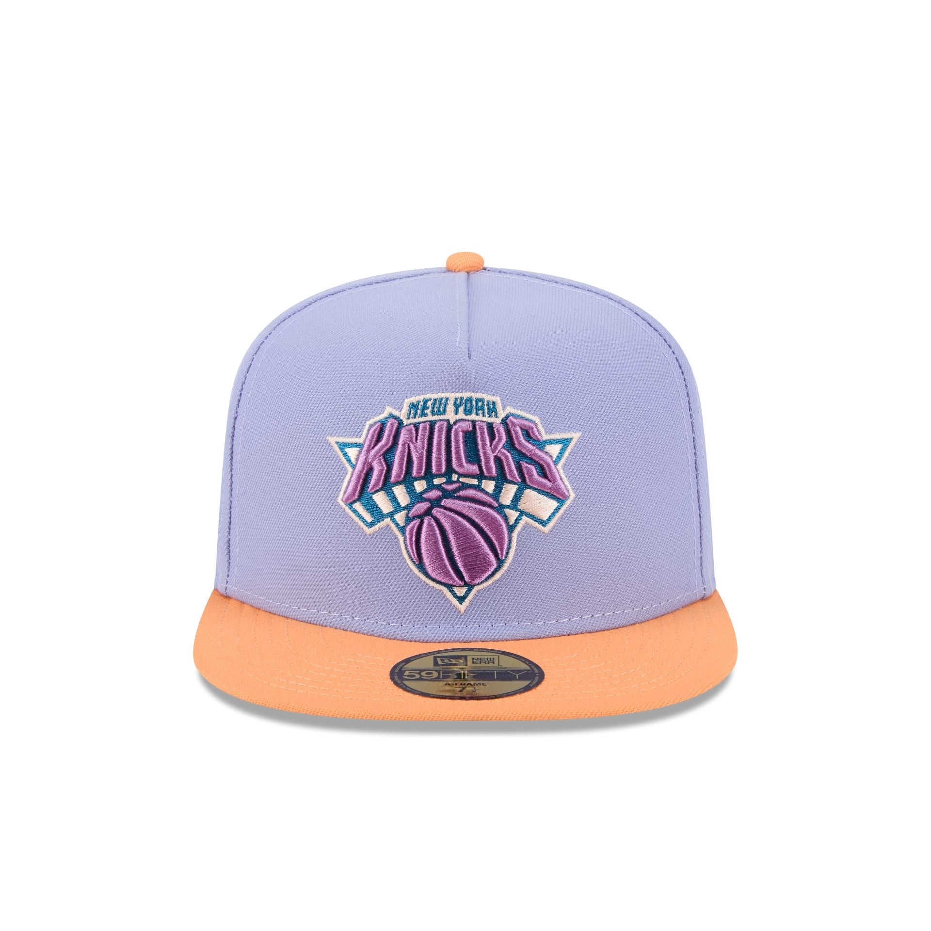 New York Knicks Lavender 59FIFTY A-Frame Fitted Hat