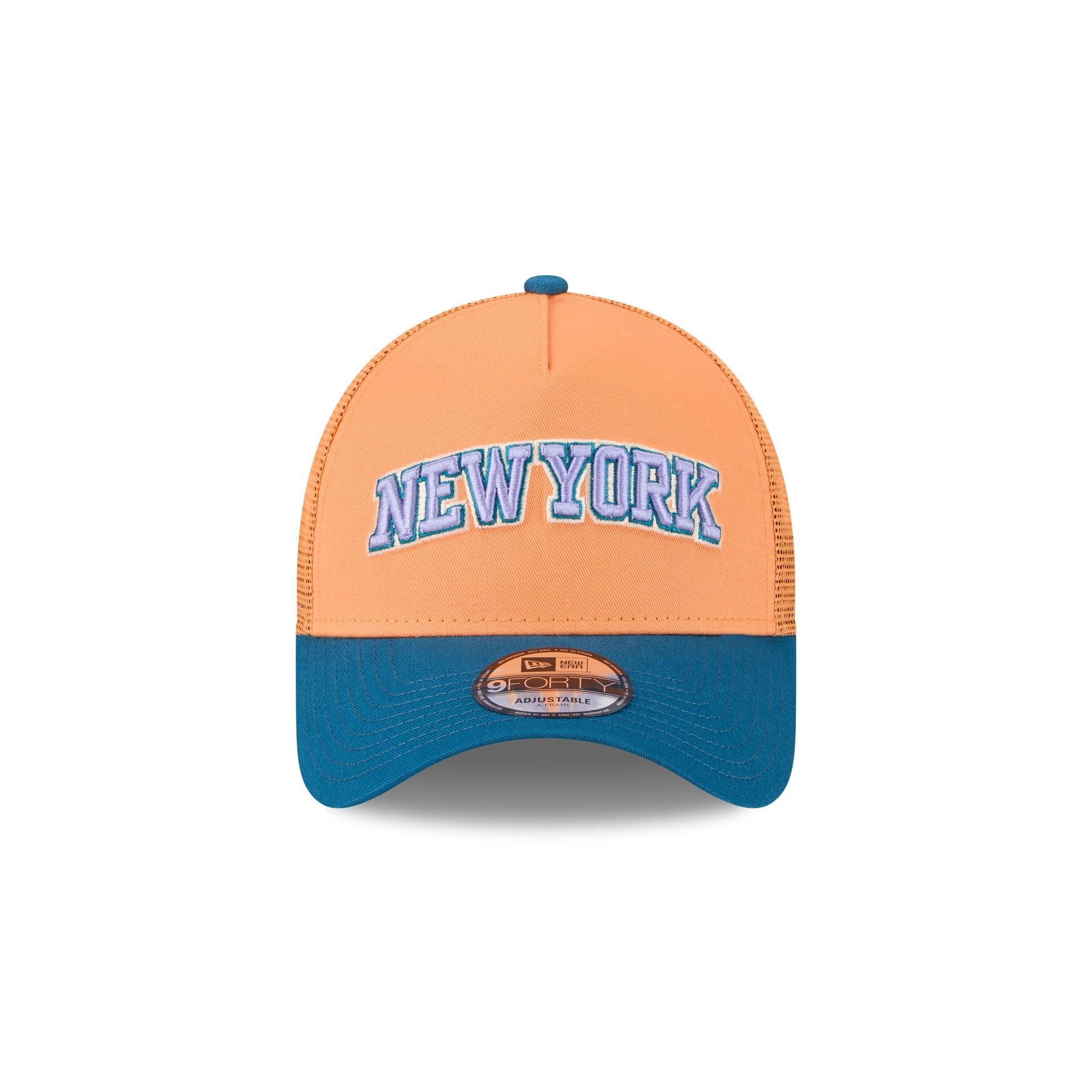 New York Knicks Orange Glaze 9FORTY A-Frame Trucker Hat