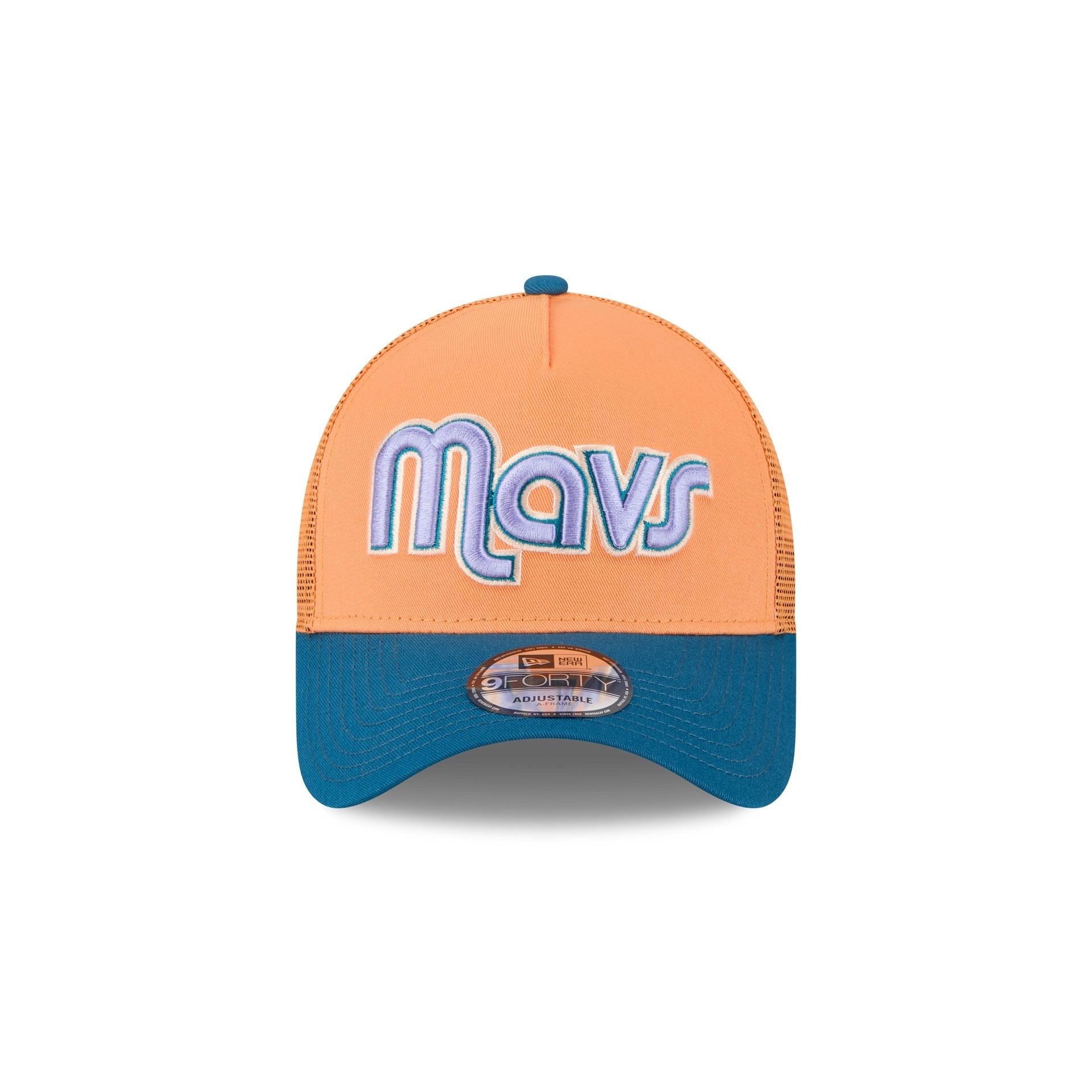 Dallas Mavericks Orange Glaze 9FORTY A-Frame Trucker Hat