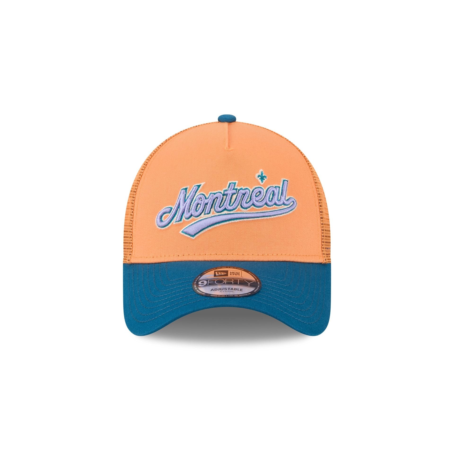 Montreal Expos Orange Glaze 9FORTY A-Frame Trucker Hat