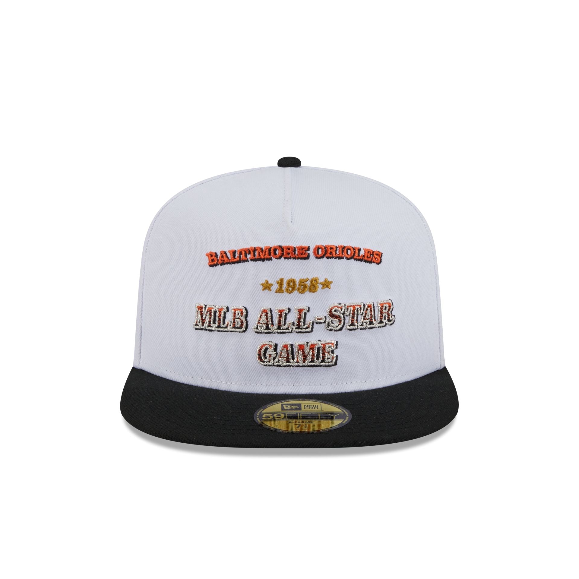 Baltimore Orioles Summer Derby White 59FIFTY A-Frame Fitted Hat