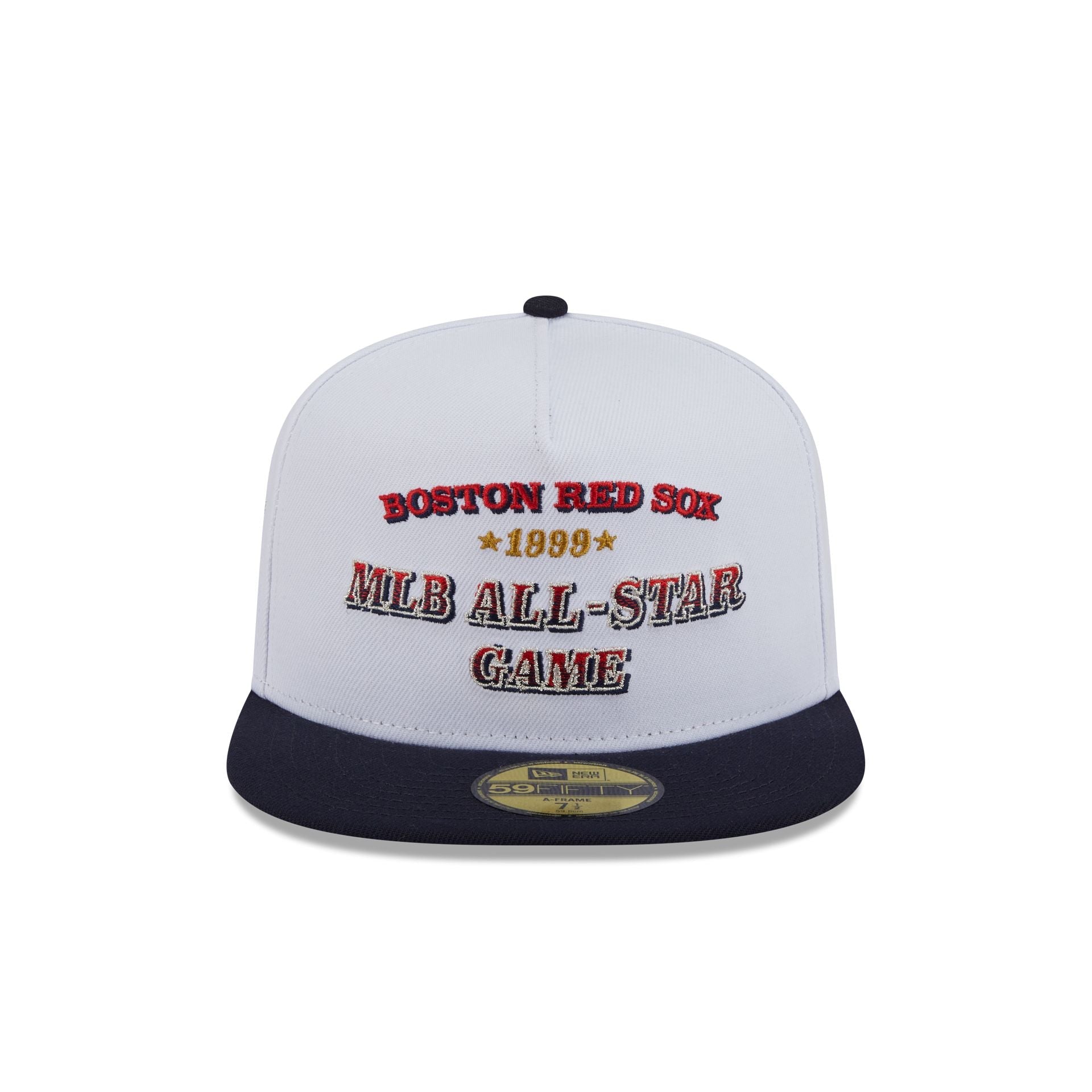 Boston Red Sox Summer Derby White 59FIFTY A-Frame Fitted Hat