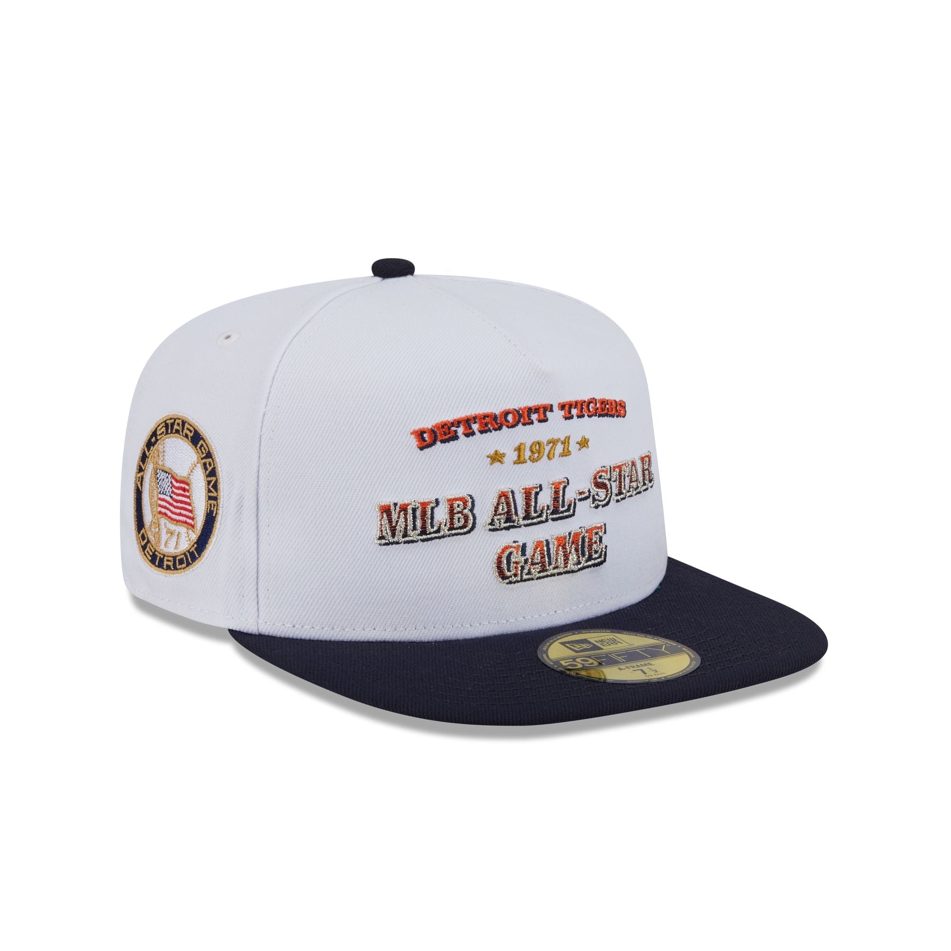 Detroit Tigers Summer Derby White 59FIFTY A-Frame Fitted Hat