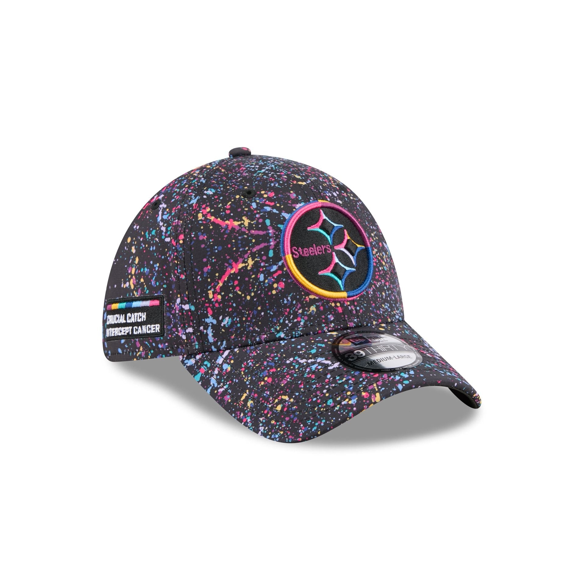 Pittsburgh Steelers 2025 Crucial Catch 39THIRTY Stretch Fit Hat