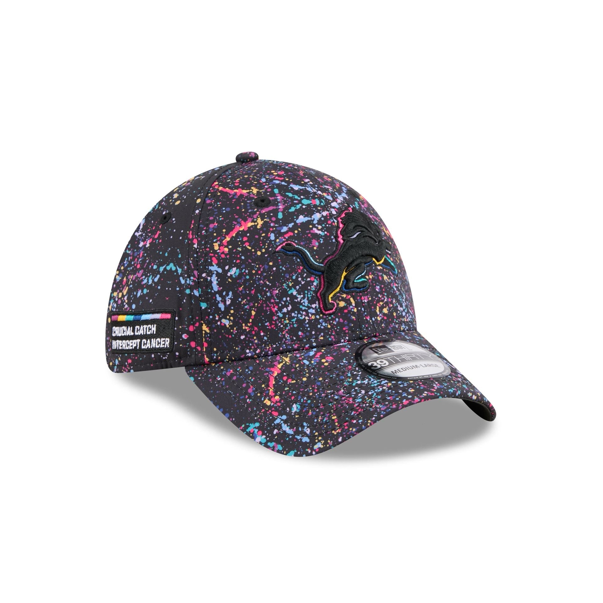 Detroit Lions 2025 Crucial Catch 39THIRTY Stretch Fit Hat