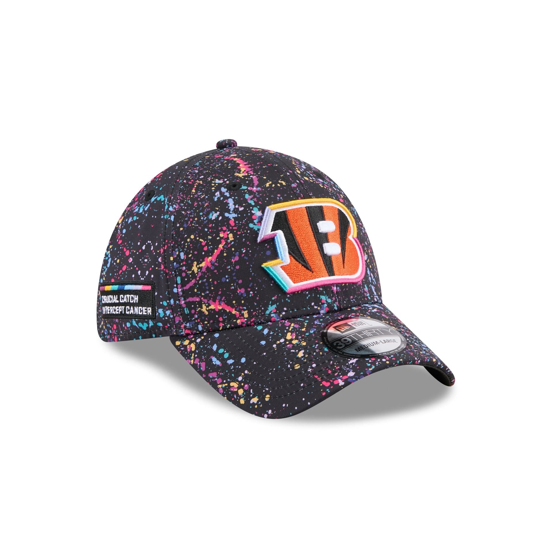 Cincinnati Bengals 2025 Crucial Catch 39THIRTY Stretch Fit Hat
