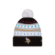 Minnesota Vikings 2025 Crucial Catch Women's Pom Knit Hat
