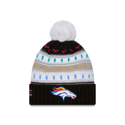 Denver Broncos 2025 Crucial Catch Women's Pom Knit Hat