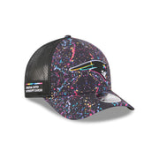 New England Patriots 2025 Crucial Catch 9FORTY M-Crown A-Frame Trucker Hat