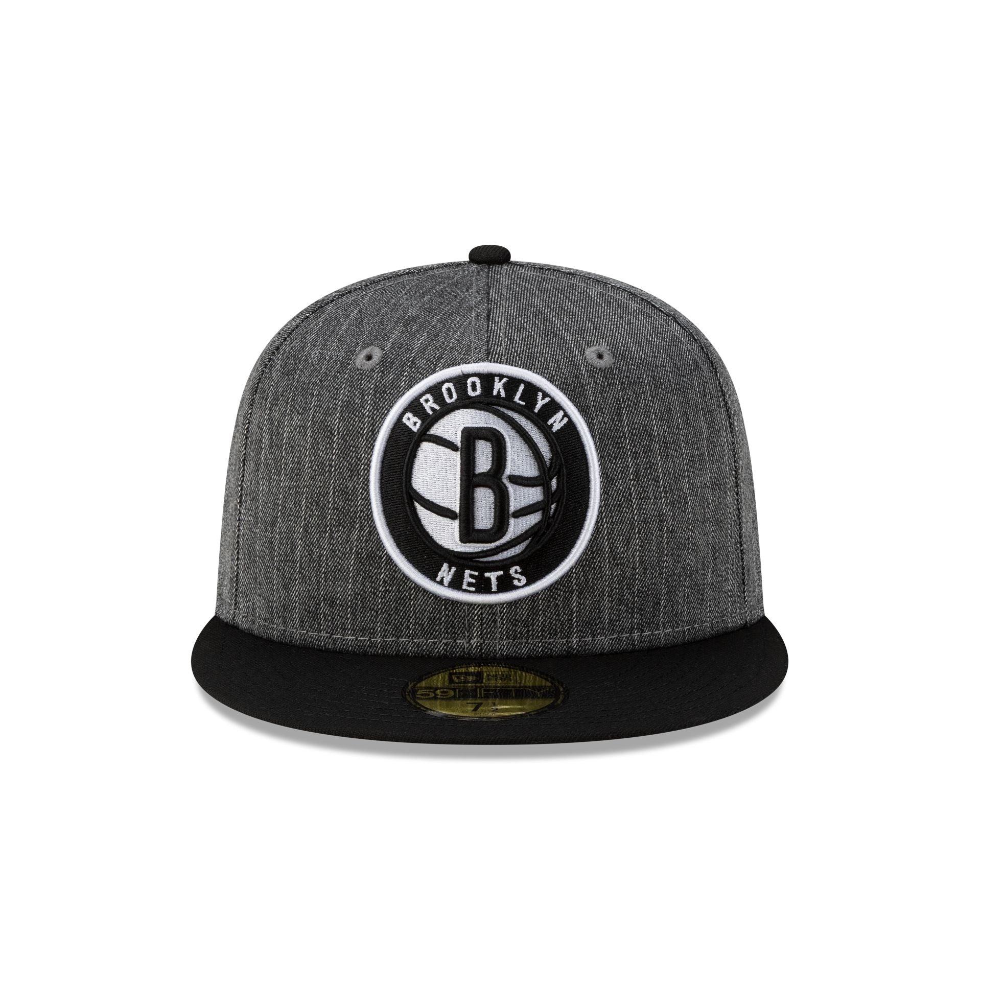Just Caps Black Pinstripe Brooklyn Nets 59FIFTY Fitted Hat