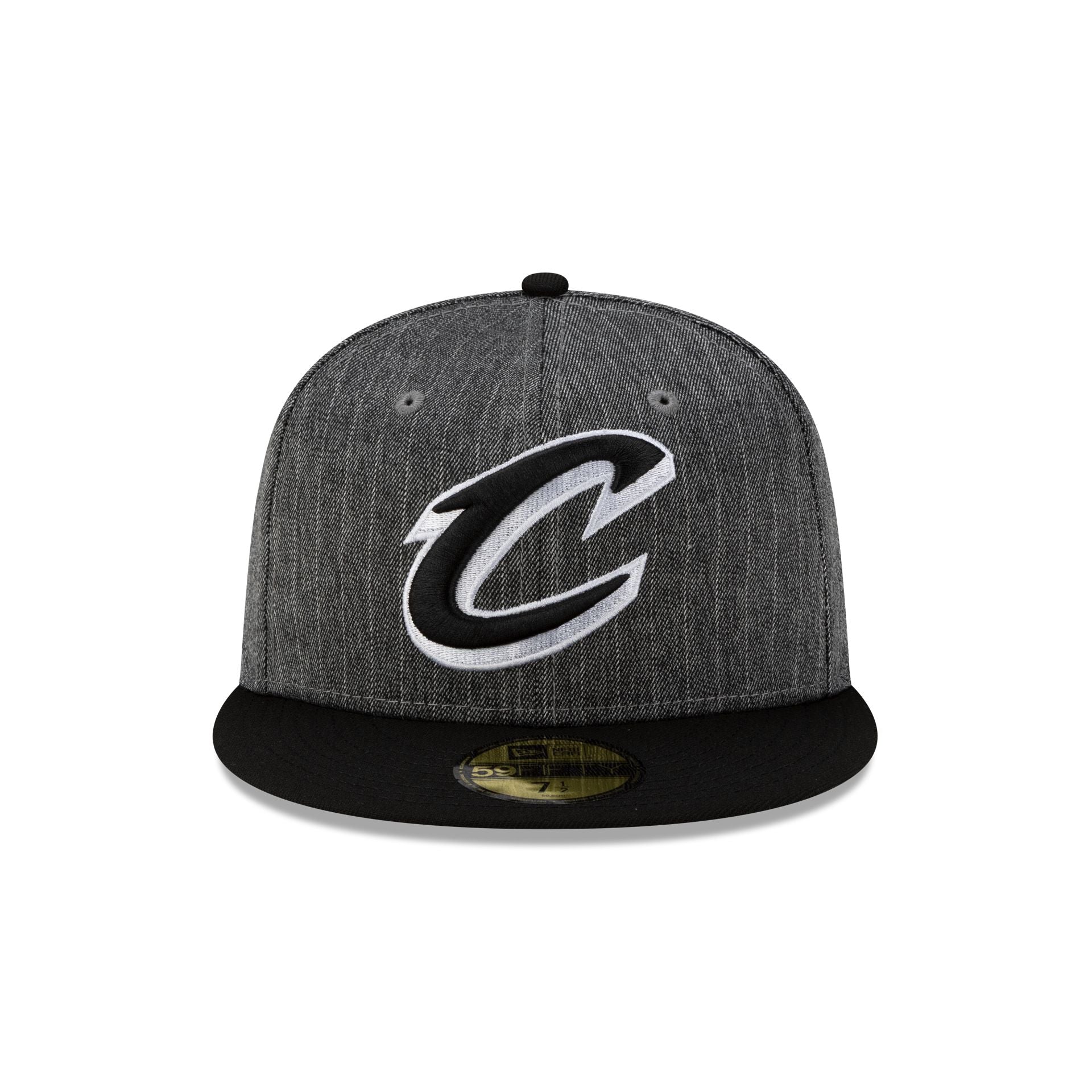 Just Caps Black Pinstripe Cleveland Cavaliers 59FIFTY Fitted Hat