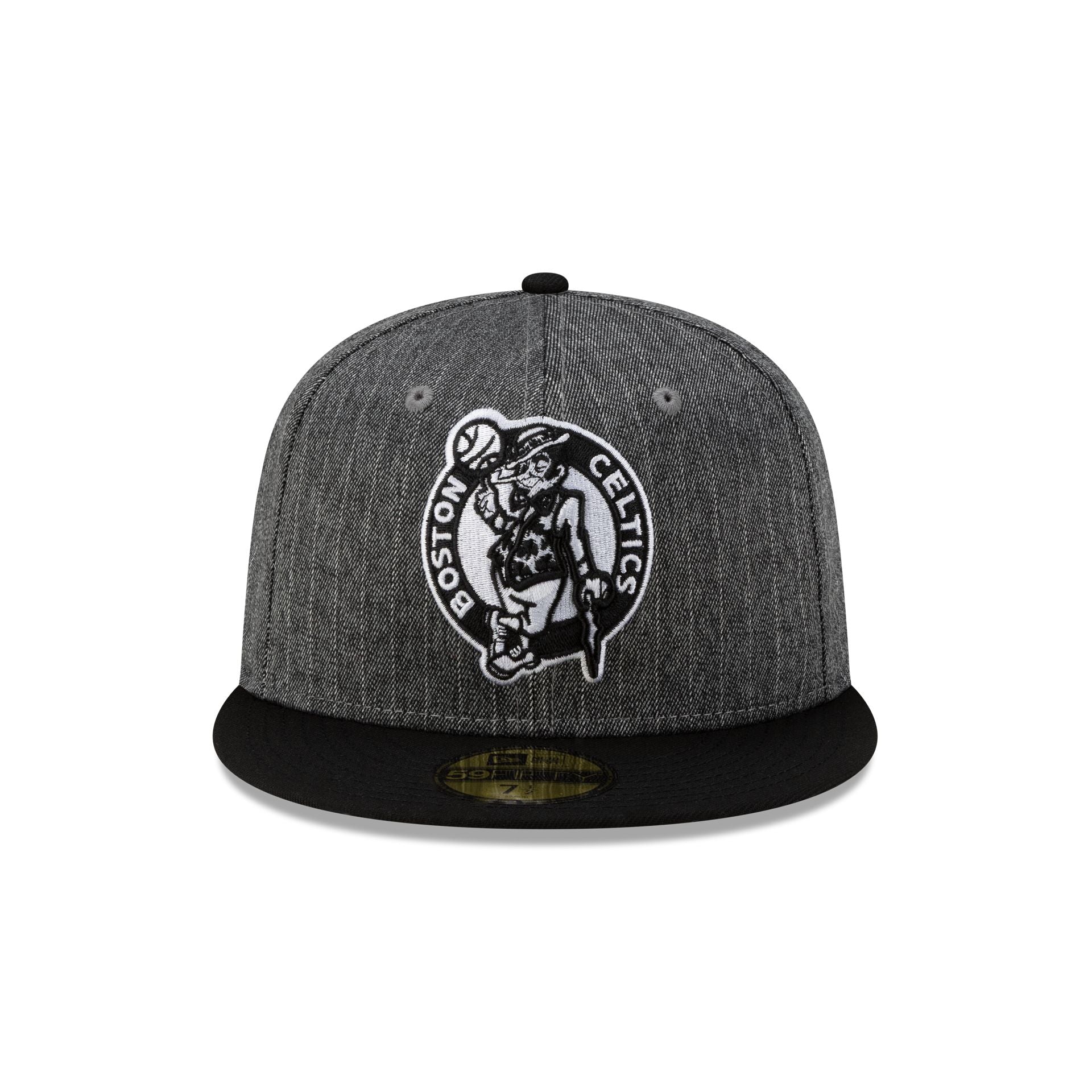 Just Caps Black Pinstripe Boston Celtics 59FIFTY Fitted Hat