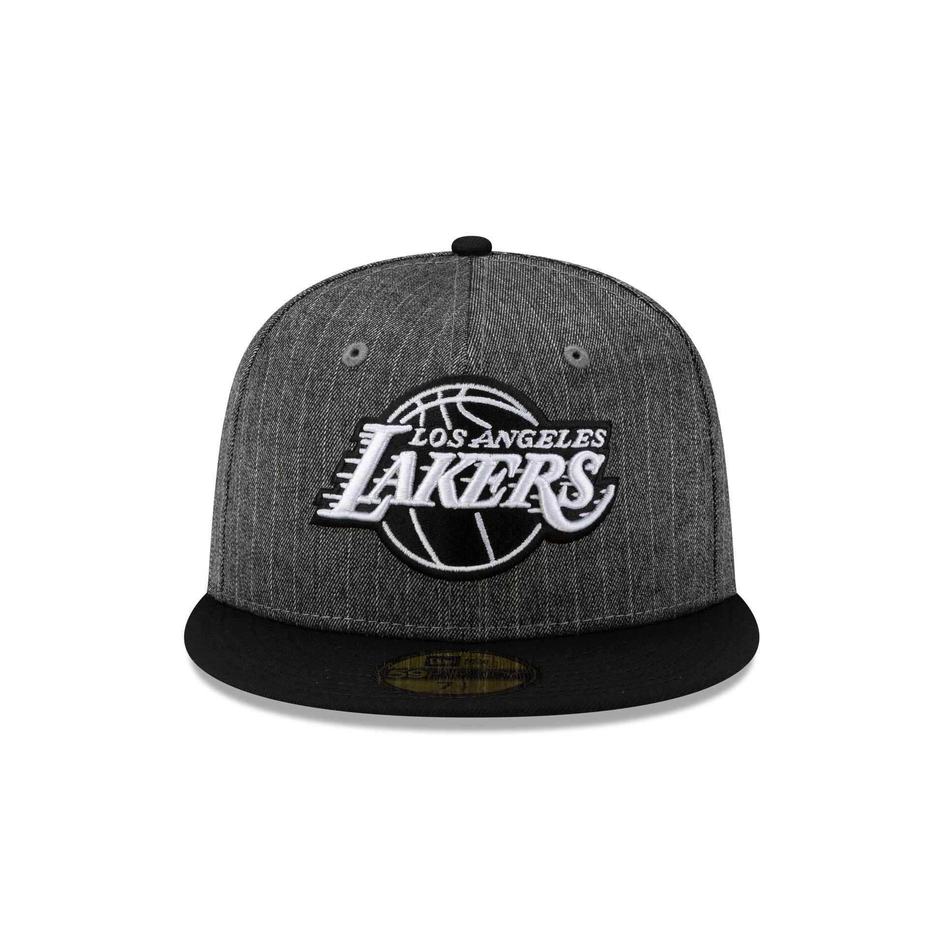 Just Caps Black Pinstripe Los Angeles Lakers 59FIFTY Fitted Hat