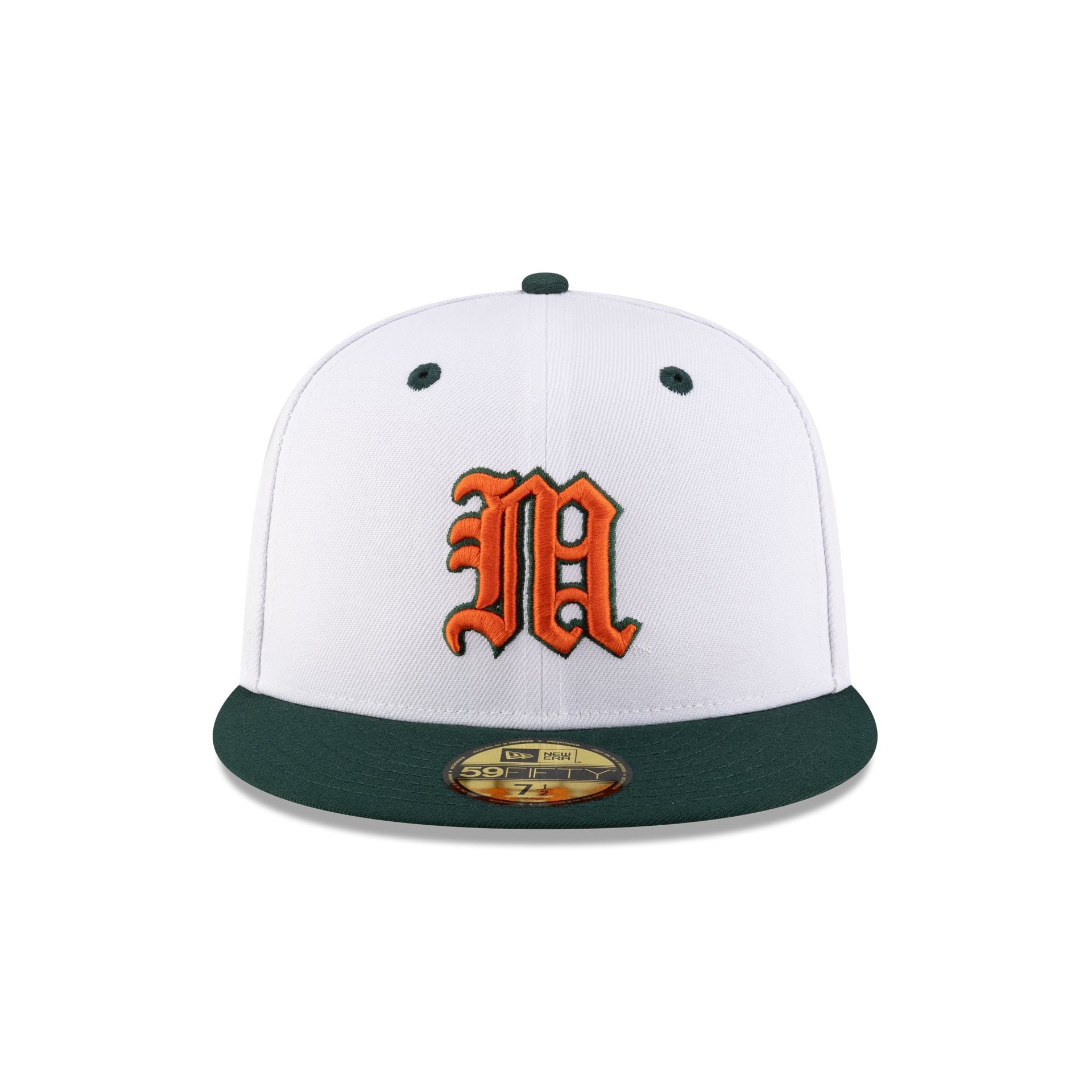 Miami Hurricanes White 59FIFTY Fitted Hat