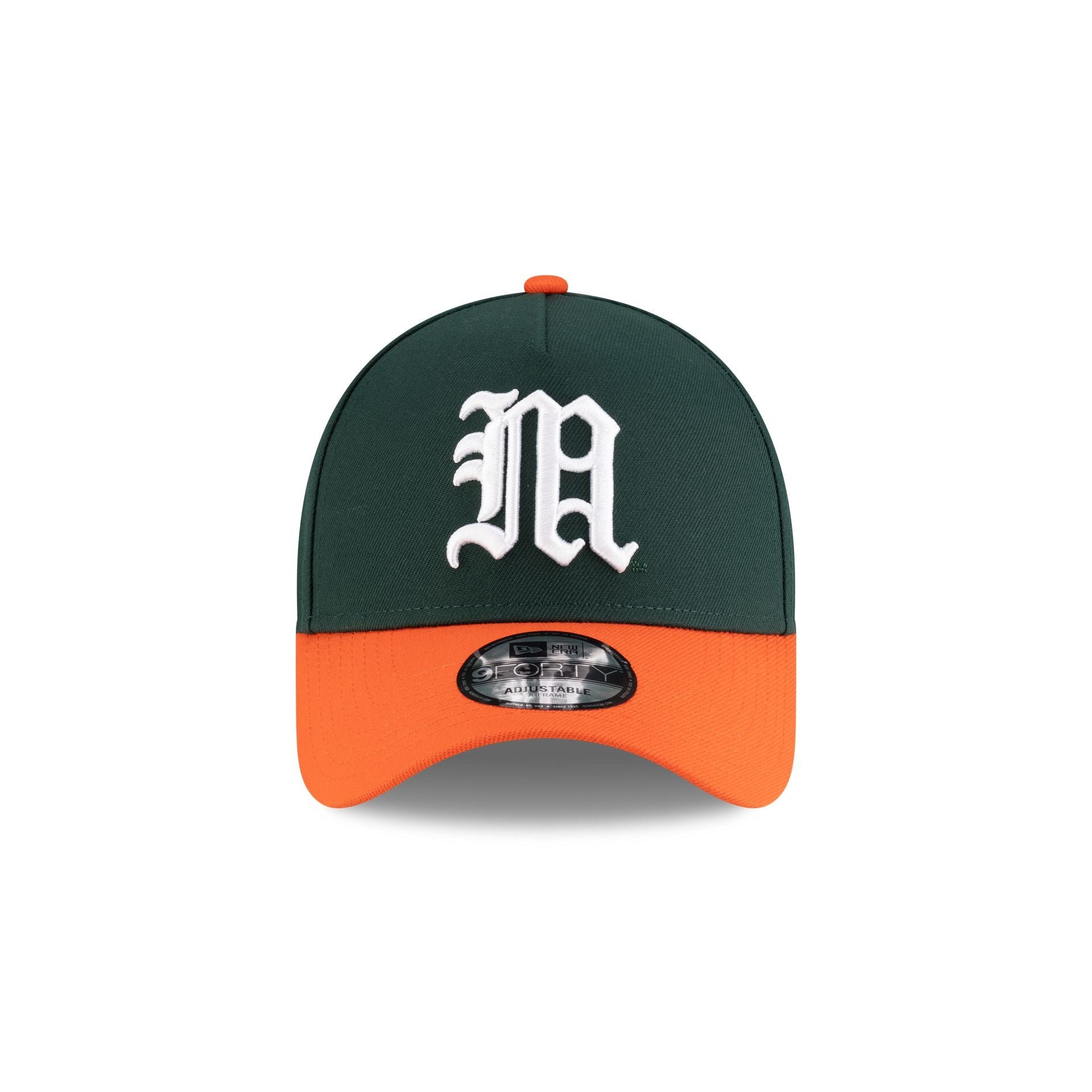 New Era x adidas Miami Hurricanes Green 9FORTY A-Frame Snapback Hat