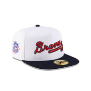 Just Caps League Sidepatch Optic White Atlanta Braves 59FIFTY A-Frame Fitted Hat