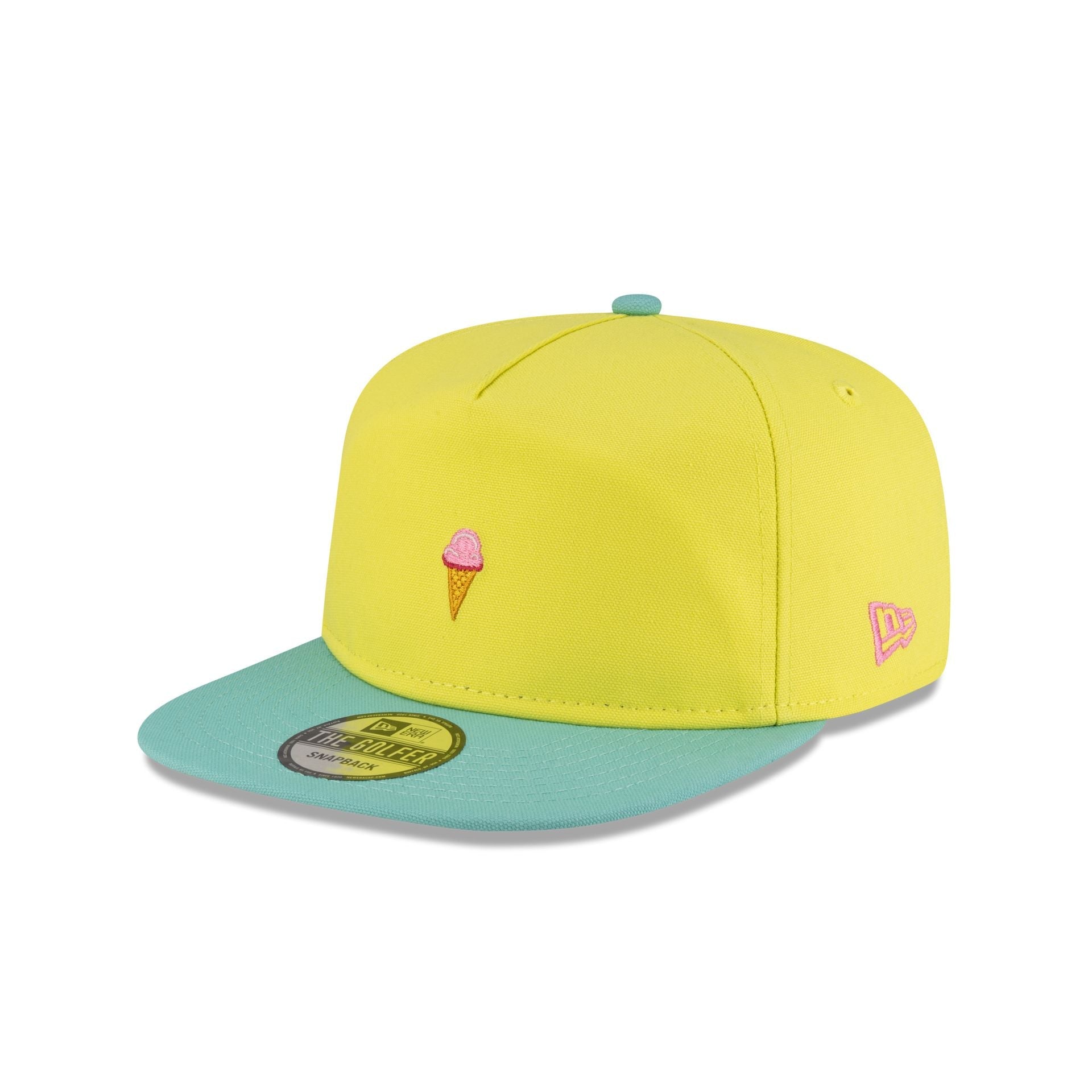New Era Cap Ice Cream Yellow Golfer Hat