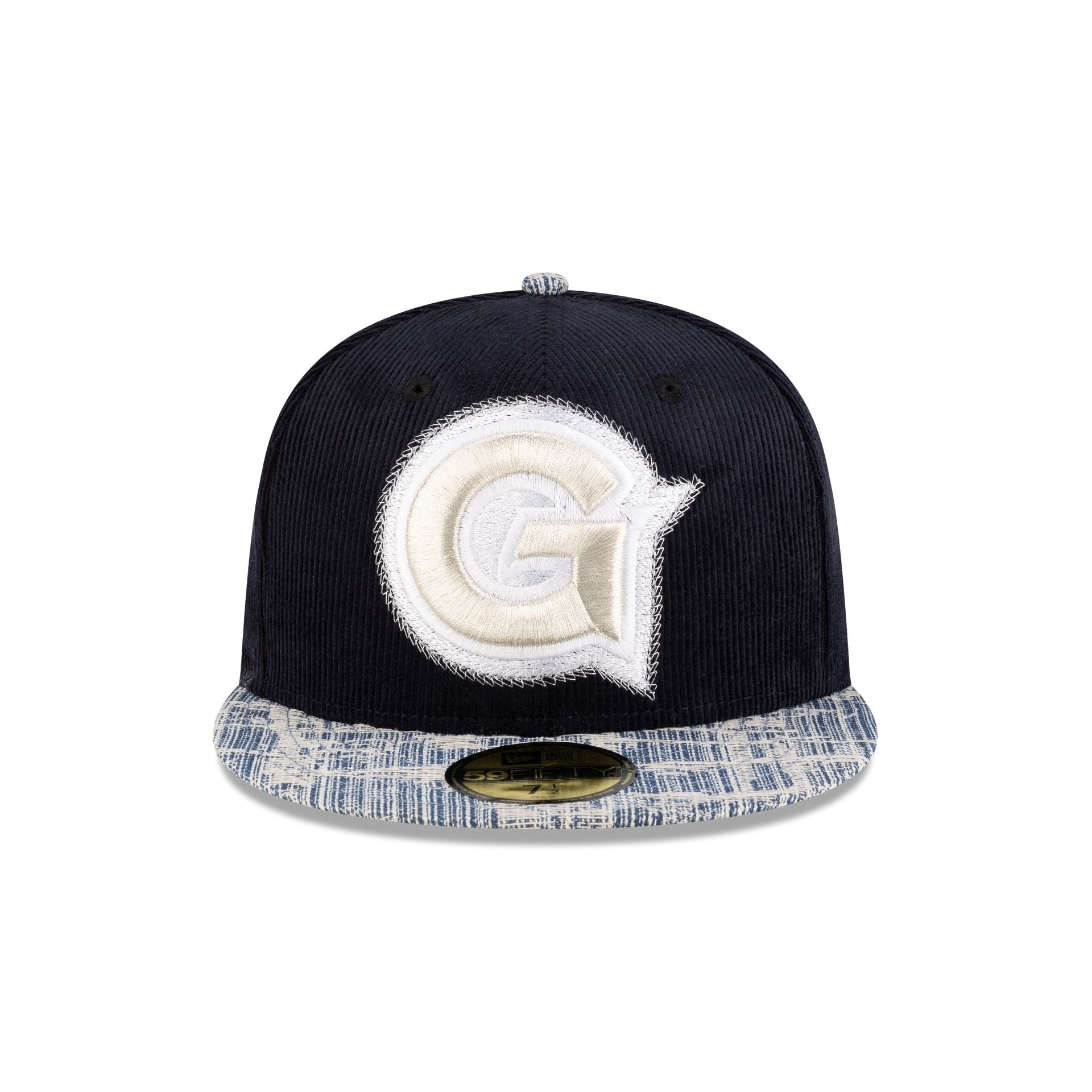 Georgetown Hoyas Navy Cord Denim 59FIFTY Fitted Hat