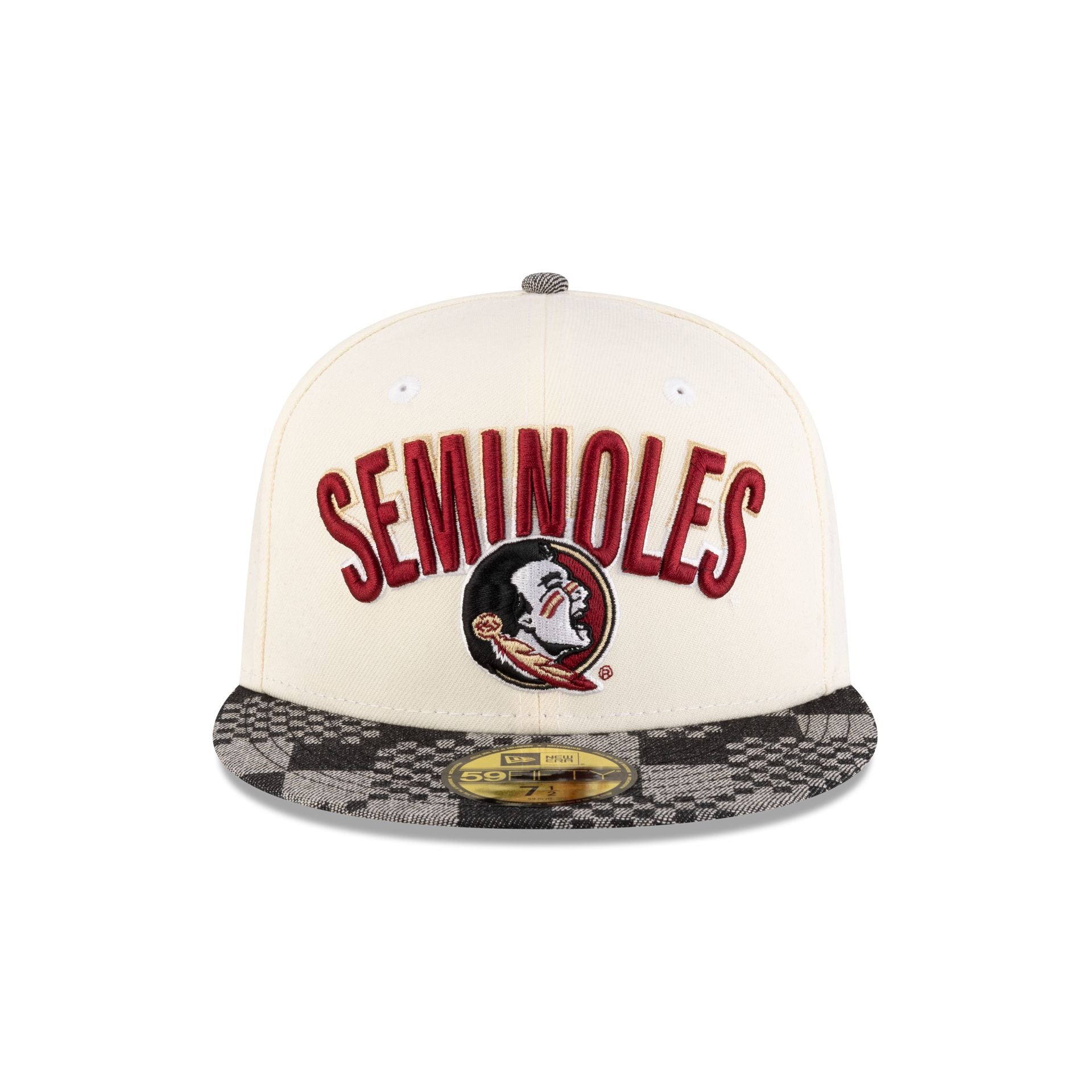 Florida State Seminoles Chrome Black Denim 59FIFTY Fitted Hat