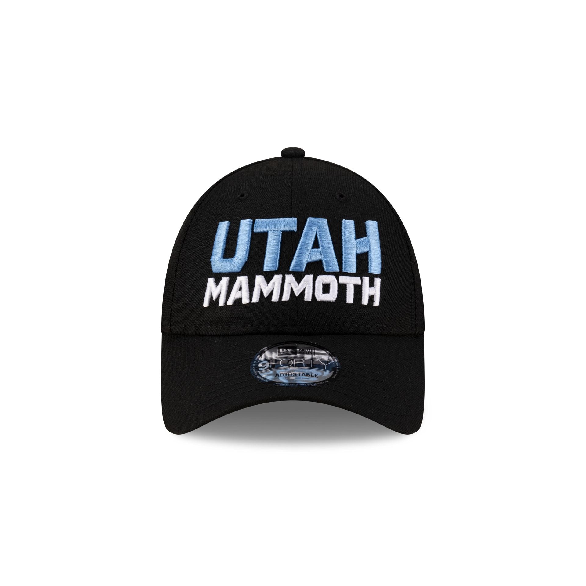 Utah Mammoth Black Stack 9FORTY Snapback Hat