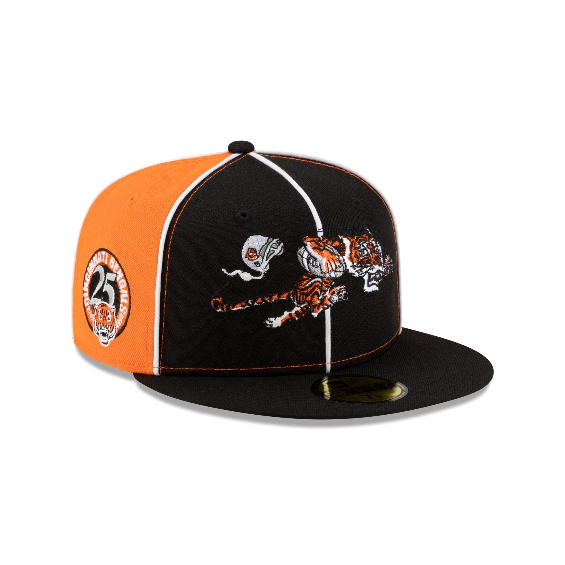 Cincinnati Bengals Two-Tone Pinwheel 59FIFTY Fitted Hat