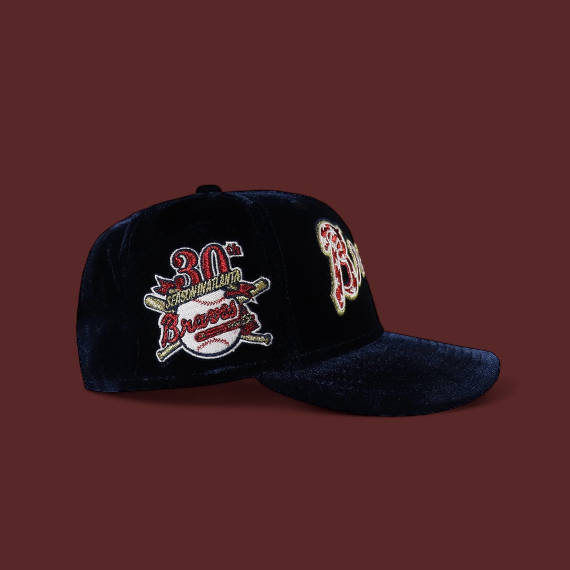 Atlanta Braves Dark Velvet Royal 30Th Anniversary Stars Logo