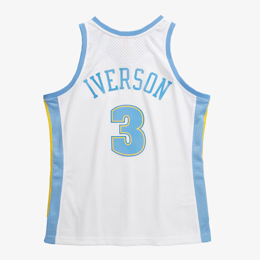 DENVER NUGGETS WHITE IVERSON JERSEY