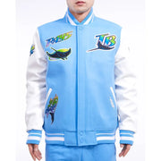 Tampa Bay Rays Sky Blue and White Varsity Jacket
