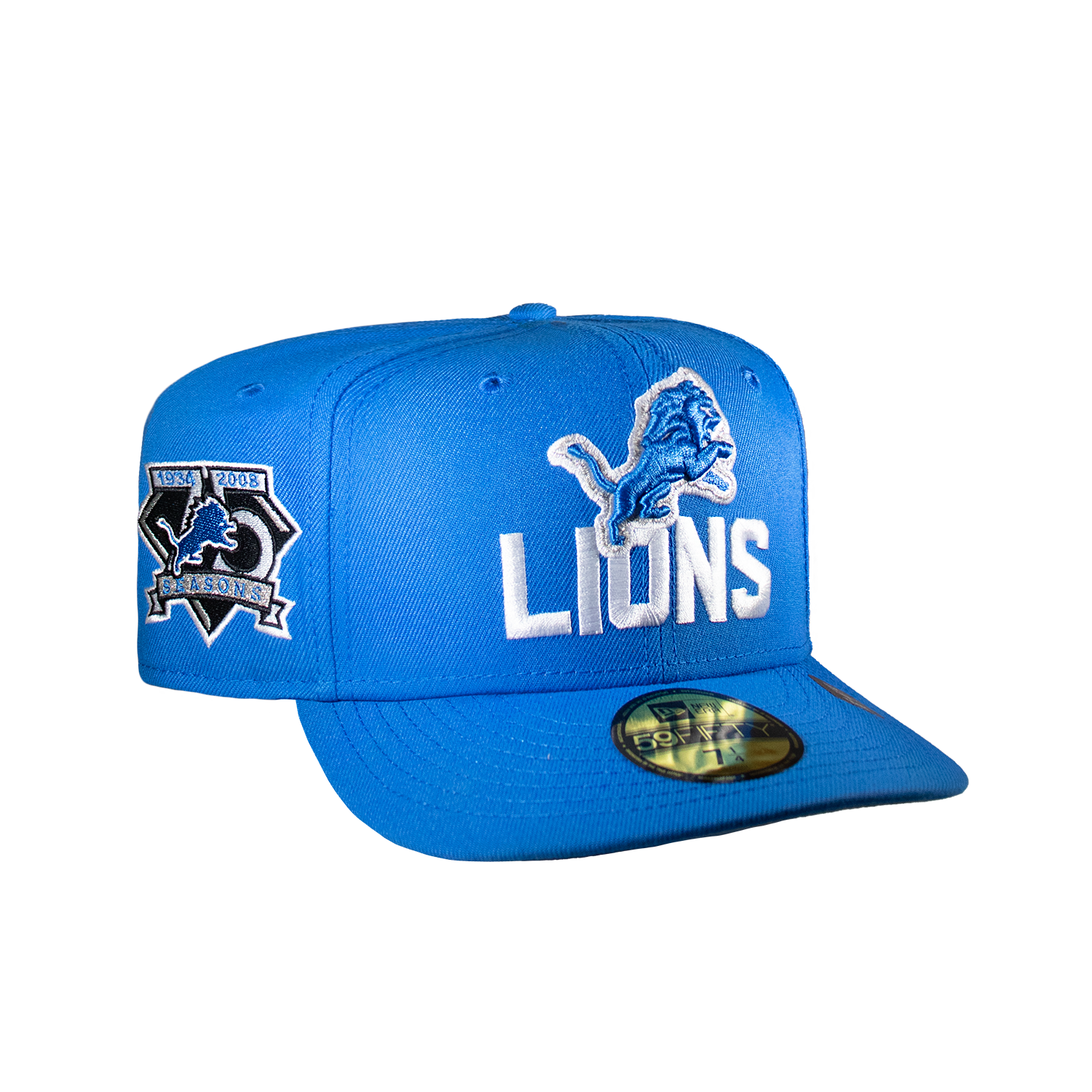 Detroit Lions All Blue Font Logo 75Th World Series