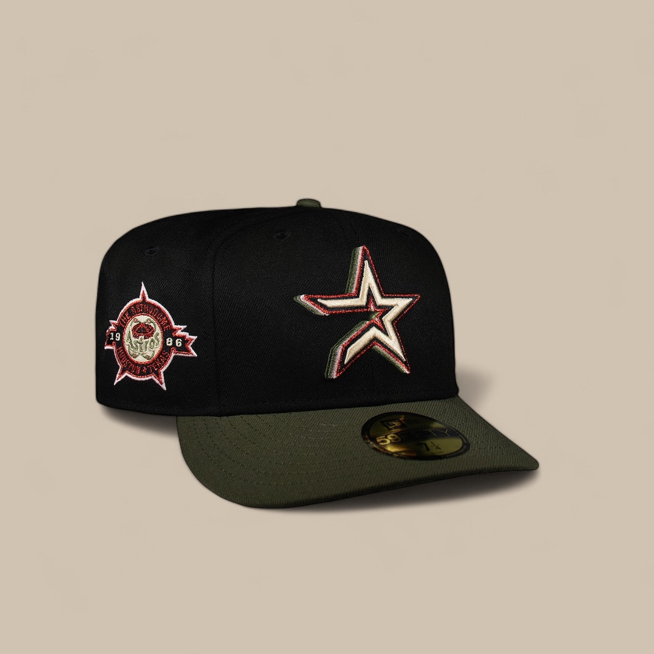 Houston Astros Black and Olive 3D Star