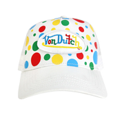 Von Dutch White Polka Dot Trucker