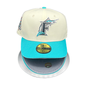 Florida Marlins Chrome & Teal Visor 10