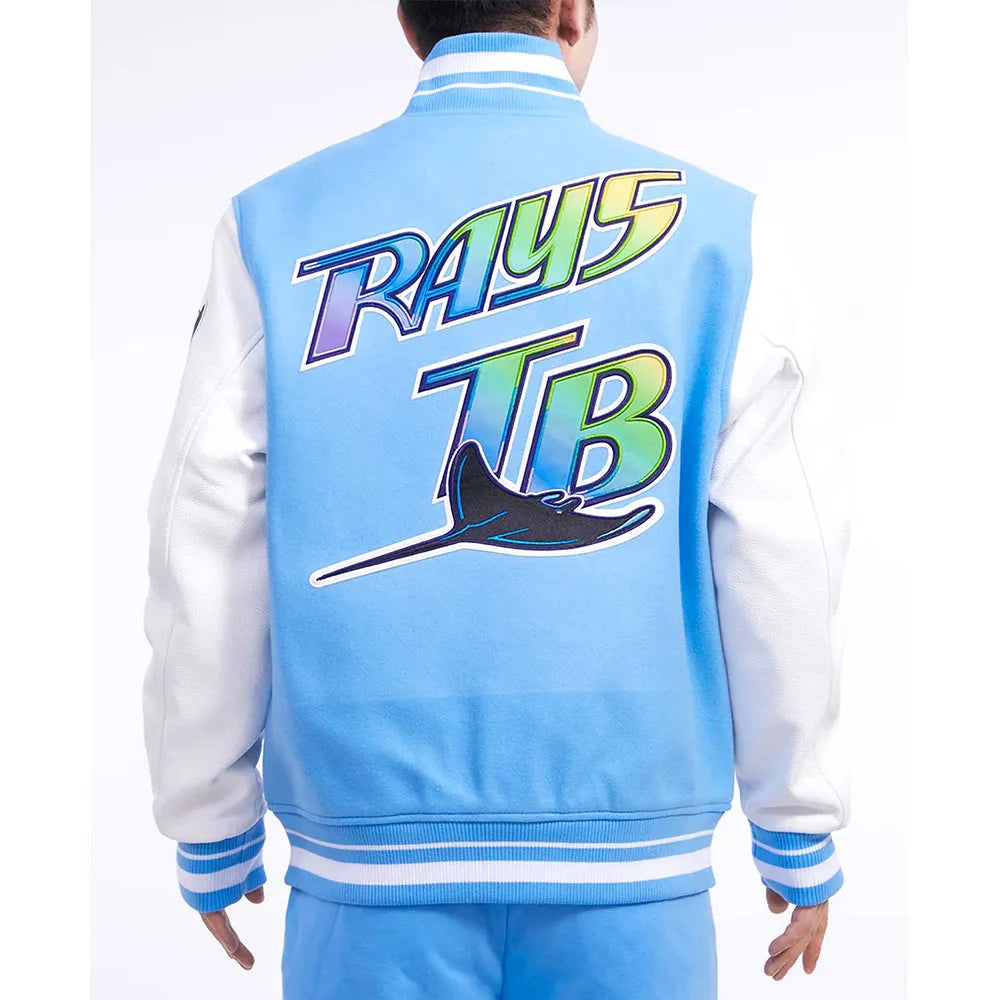 Tampa Bay Rays Sky Blue and White Varsity Jacket