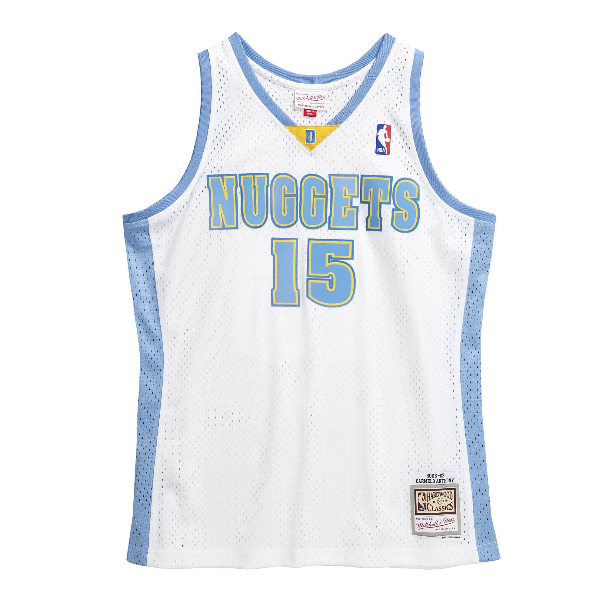 DENVER NUGGETS WHITE ANTHONY JERSEY