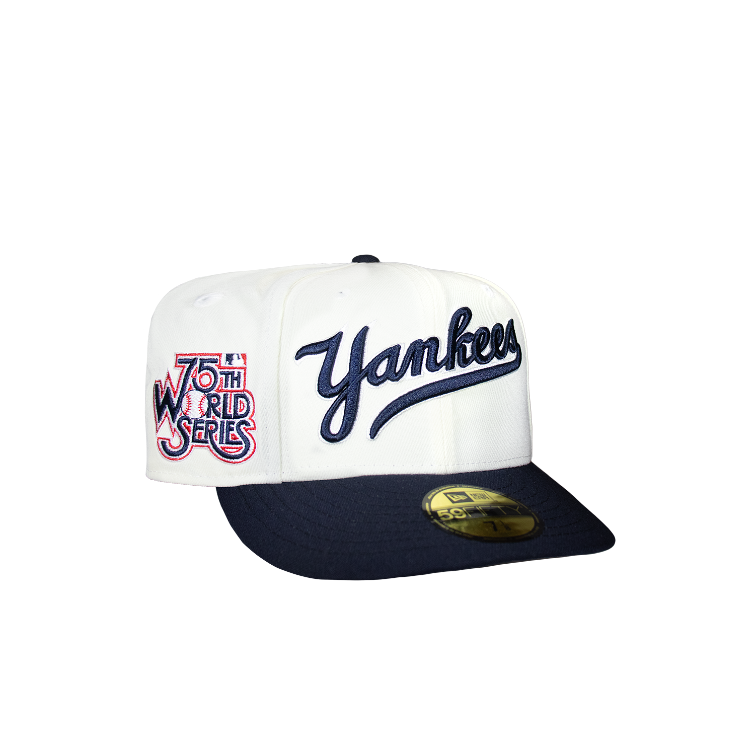 New York Yankees Chrome Creme White & Navy Script 1978 WS