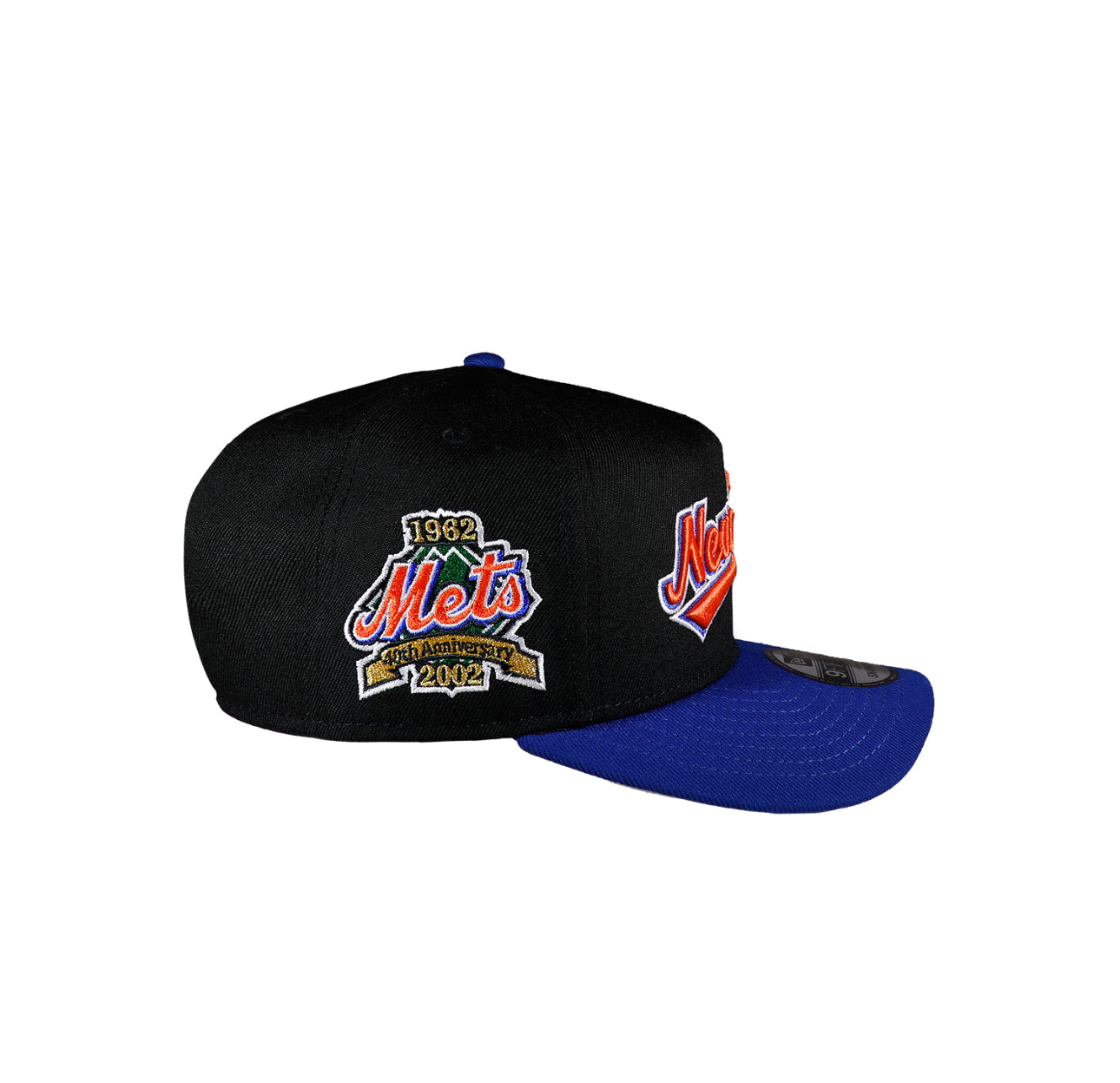 New York Mets Black & Royal 950 AFrame 40Th Snap Back
